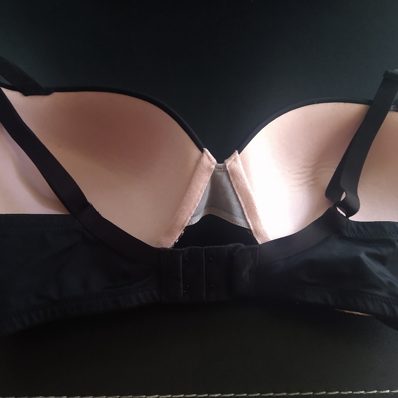 Maidenform Light Pink & Black Front Lace Padded Bra 34D - Picture 3 of 6